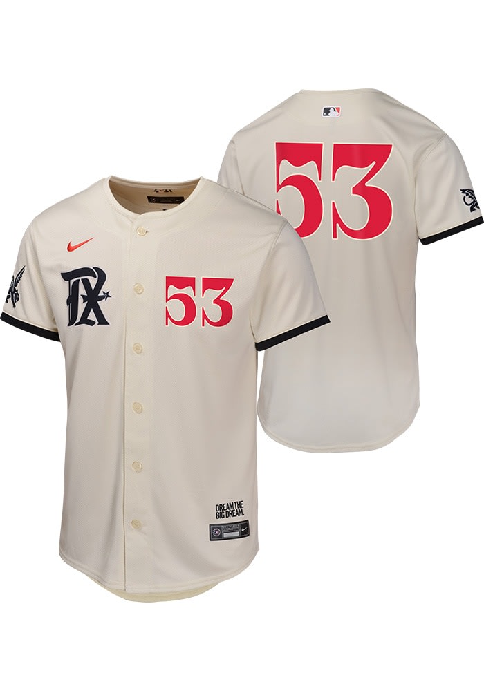 Texas Rangers Adolis Garcia Youth CREAM City Connect Limited