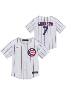Dansby Swanson  Chicago Cubs Toddler White Home Replica Jersey