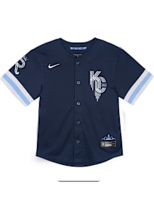 Nike Kansas City Royals Toddler Navy Blue City Connect Limited Blank Jersey