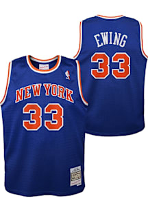 Patrick Ewing  Mitchell and Ness New York Knicks Youth Swingman Road Blue Basketball Jersey