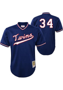 Kirby Puckett  Mitchell and Ness Minnesota Twins Youth Navy Blue Mesh BP Jersey