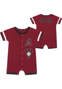 Arizona Diamondbacks Baby Red Double Hit Style Short Sleeve One Piece