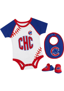 Chicago Cubs Baby Blue Tied Up Set One Piece with Bib