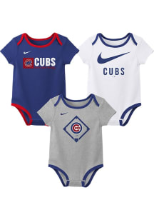 Nike Chicago Cubs Baby Blue Nike Wordmark 3PK One Piece