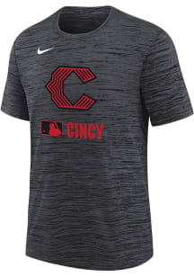 Nike Cincinnati Reds Youth Black Nike City Connect Velocity Short Sleeve T-Shirt