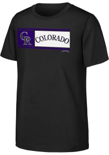 Colorado Rockies Youth Black Homerun Derby Short Sleeve T-Shirt