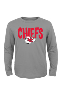 Kansas City Chiefs Boys Grey Tornado Long Sleeve T-Shirt