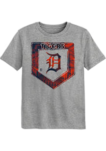 Detroit Tigers Boys Grey Stolen Base Short Sleeve T-Shirt