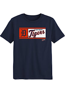 Detroit Tigers Boys Navy Blue Homerun Derby Short Sleeve T-Shirt