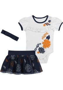 Houston Astros Infant Girls Navy Blue Sweet Catcher Set Top and Bottom