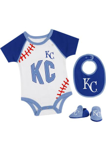 Kansas City Royals Baby Blue Tied Up Set One Piece with Bib