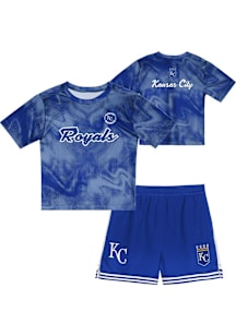 Kansas City Royals Toddler Blue Pinch Hitter Infielder Set Top and Bottom