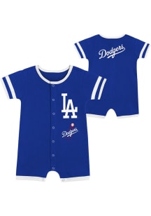 Los Angeles Dodgers Baby Blue Double Hit Short Sleeve One Piece