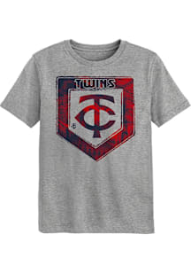 Minnesota Twins Boys Grey Stolen Base Short Sleeve T-Shirt