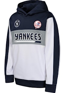 New York Yankees Youth Navy Blue Triple Play Long Sleeve Hoodie