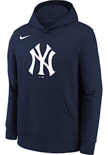Nike New York Yankees Youth Navy Blue Nike Primary Logo Long Sleeve Hoodie