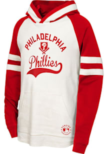 Philadelphia Phillies Youth White Knuckle Ball Lightweight Long Sleeve Hoodie