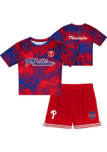 Philadelphia Phillies Toddler Red Pinch Hitter Infielder Set Top and Bottom