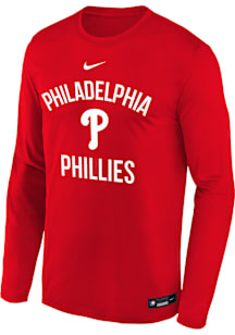 Nike Philadelphia Phillies Youth Red Nike Team Issue Legend Long Sleeve T-Shirt