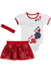 St Louis Cardinals Infant Girls Red Sweet Catcher Set Top and Bottom