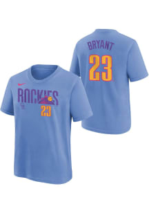 Kris Bryant Colorado Rockies Youth Light Blue City Connect NN Player Tee