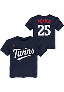 Byron Buxton Minnesota Twins Toddler Navy Blue Home NN Short Sleeve Player T Shirt