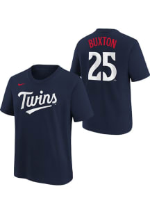 Byron Buxton Minnesota Twins Youth Navy Blue Home NN Player Tee