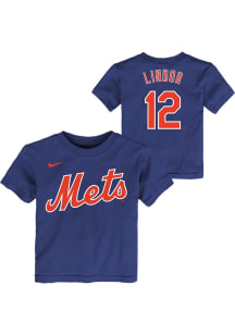 Francisco Lindor New York Mets Toddler Blue Home NN Short Sleeve Player T Shirt