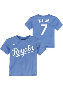 Bobby Witt Jr Kansas City Royals Infant Home NN Short Sleeve T-Shirt Light Blue