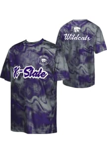 Youth Purple K-State Wildcats Hand Off Short Sleeve T-Shirt