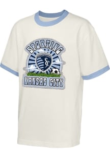 Sporting Kansas City Youth White Cup Winner Short Sleeve Fashion T-Shirt