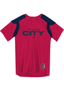St Louis City SC Boys Red Wordmark Short Sleeve T-Shirt