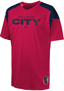 St Louis City SC Youth Red Wordmark Short Sleeve T-Shirt