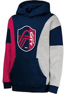 St Louis City SC Youth Navy Blue Ace In The Hole Long Sleeve Hoodie