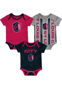 St Louis City SC Baby Red Loyal Buddies One Piece