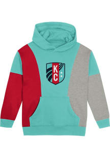 KC Current Boys Teal Ace In The Hole Long Sleeve Hooded Sweatshirt