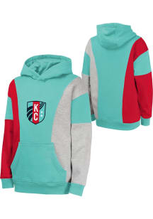 KC Current Youth Teal Ace In The Hole Long Sleeve Hoodie