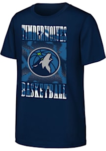 Minnesota Timberwolves Youth Navy Blue Garage Hero Short Sleeve T-Shirt