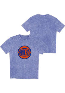 New York Knicks Boys Blue Rugged Defense Short Sleeve T-Shirt