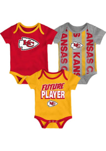 Kansas City Chiefs Baby Red Loyal Buddies One Piece