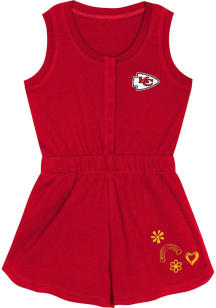 Kansas City Chiefs Baby Red Super Girl Short Sleeve One Piece