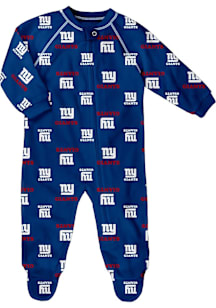 New York Giants Baby Blue Team Color Printed Loungewear One Piece Pajamas