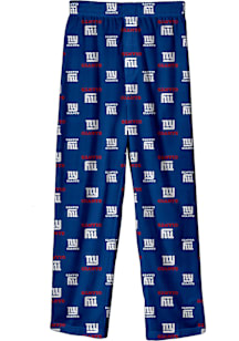 New York Giants Youth Blue Team Color Printed Sleep Pants