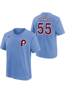 Ranger Suarez Philadelphia Phillies Youth Light Blue Alt Name and Number Player Tee