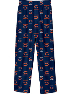 Chicago Bears Youth Navy Blue All Over Sleep Pants