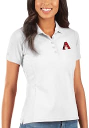 Antigua Arizona Diamondbacks Womens White Legacy Pique Short Sleeve Polo Shirt