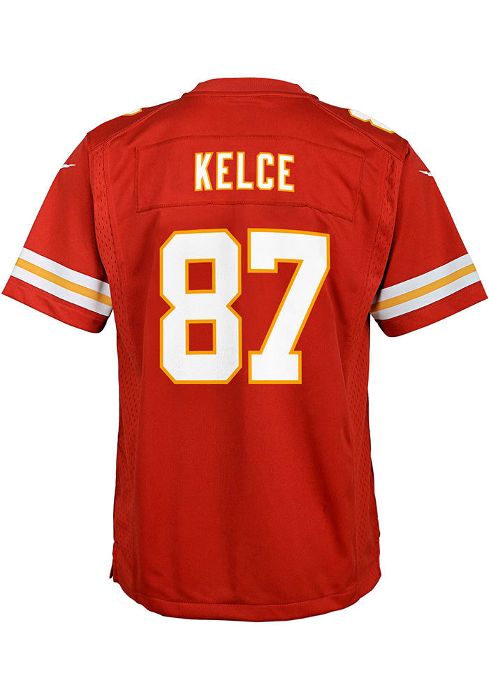 Travis Kelce Kansas City Chiefs Youth Red Replica Game Jersey Football Jersey