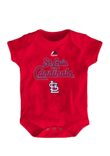 St Louis Cardinals Baby Red Player Name and Number Short Sleeve One Piece