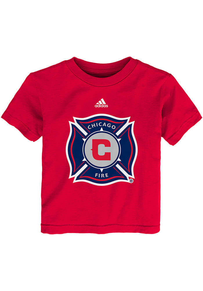 Adidas Chicago Fire SC Toddler Red Primary Logo T-Shirt Size: 2T