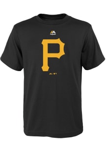 Pittsburgh Pirates Youth Black Primary Short Sleeve T-Shirt